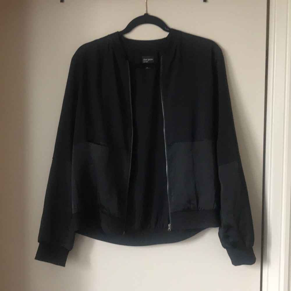Black bomber jacket